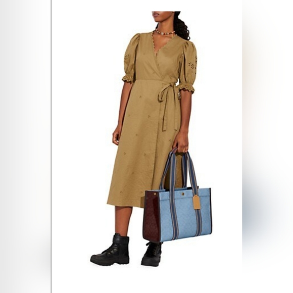 🎀NWT Authentic Coach Jacquard Spin Tote 42. Color: Slate.💖 - Picture 8 of 15